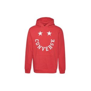 Star Logo Print Hoodie With Drawstring Men Tops Red 10018351-A02 Converse