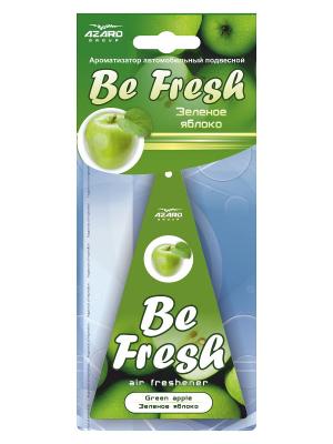 Ароматизатор подвесной картонный Be Fresh Зеленое яблоко AZARD. Цвет: зеленый
