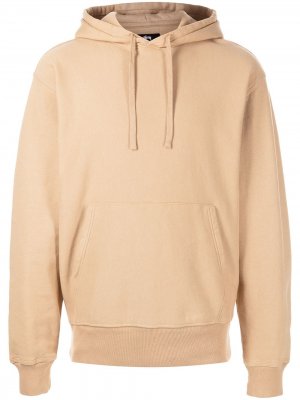 Embroidered-logo pullover hoodie Stussy. Цвет: бежевый