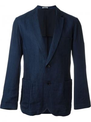 Однобортный пиджак Blue Japan. Цвет: синий