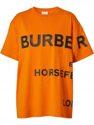 Футболка с принтом Horseferry Burberry. Цвет: оранжевый