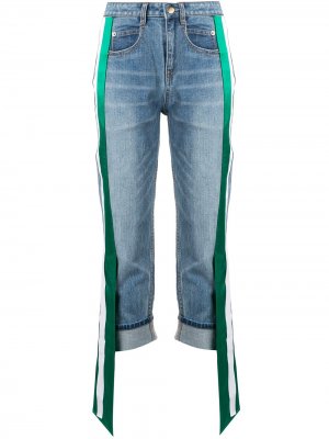 Укороченные джинсы с боковыми вставками Hellessy. Цвет: синий