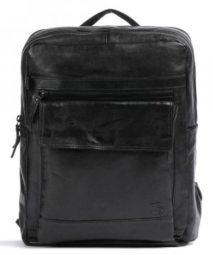 Рюкзак для ноутбука Apache из зерненой кожи , черный Spikes & Sparrow