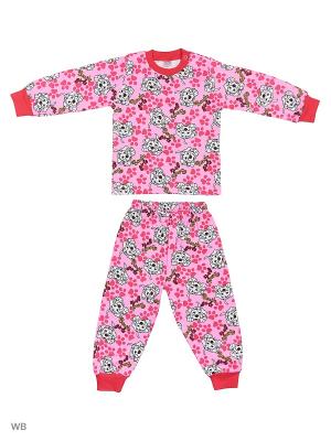 Пижама для девочки Bonito kids. Цвет: розовый, белый, черный