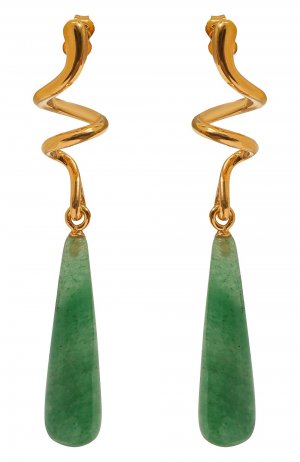 Серьги Copine jewelry. Цвет: зелёный