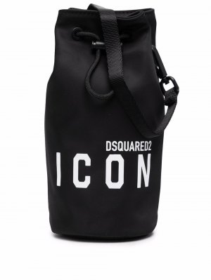 Спортивная сумка с логотипом Dsquared2. Цвет: черный