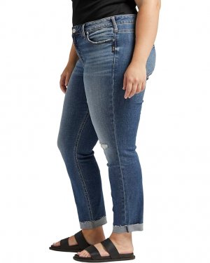 Джинсы Plus Size Suki Mid-Rise Slim Straight Leg Jeans W93455ECF311, индиго Silver Co.