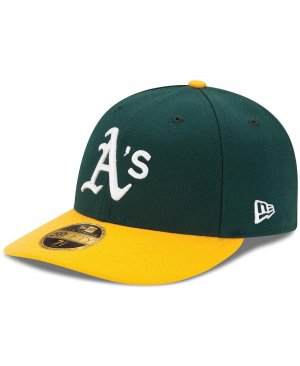 Мужская кепка Oakland Athletics Home Authentic Collection Низкопрофильная для поля 59FIFTY Облегающая шляпа New Era