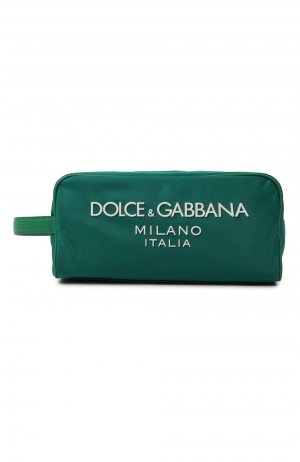 Текстильный несессер Dolce & Gabbana. Цвет: зелёный