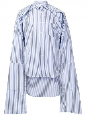 Рубашка с длинными рукавами и кейпом Comme Des Garçons Shirt. Цвет: синий