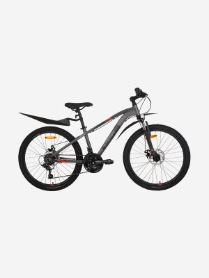 Комплект: велосипед для мальчиков Action 24 Alt 24, 2022 с аксессуарами, Серый, размер 135-160 Stern. Цвет: серый