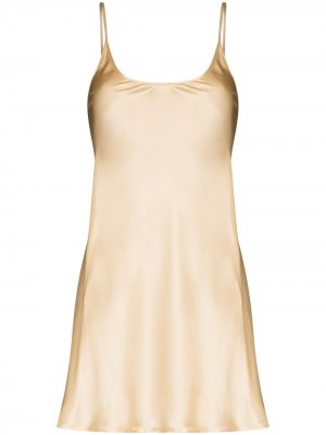 Короткое платье-комбинация S8 La Perla. Цвет: золотистый