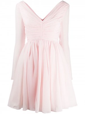 Расклешенное платье с длинными рукавами Giambattista Valli. Цвет: розовый