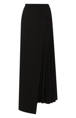 Шерстяная юбка Isabel Benenato. Цвет: чёрный