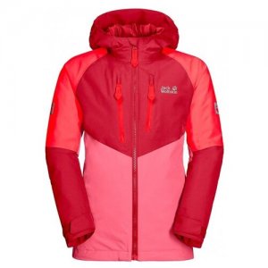 Куртка , размер 128, розовый, красный Jack Wolfskin. Цвет: розовый/красный