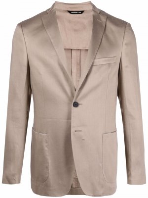 Fitted single-breasted blazer Tonello. Цвет: бежевый