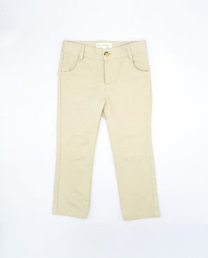 Бежевые хлопковые брюки для мальчика , бежевый Fina Ejerique
