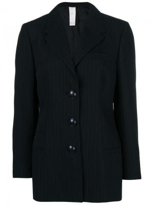Пиджак в полоску Versace Pre-Owned. Цвет: черный