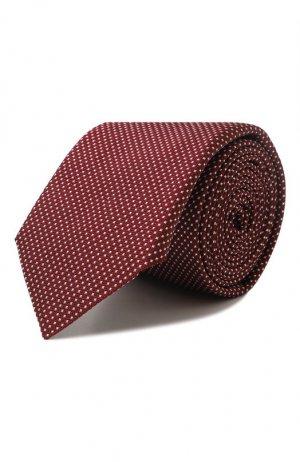 Шелковый галстук BOSS. Цвет: бордовый