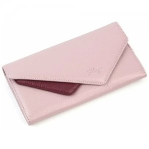 Большой женский кожаный кошелек Karya 1115-082 (114957). Цвет: розовый