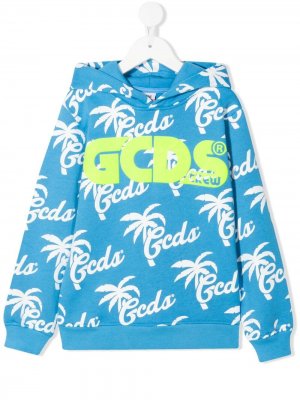Худи с логотипом Gcds Kids. Цвет: синий
