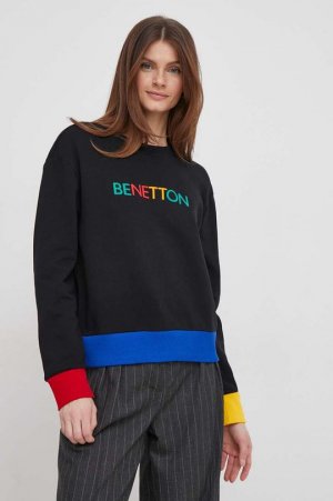 Хлопковая толстовка United Colors of Benetton, черный Benetton