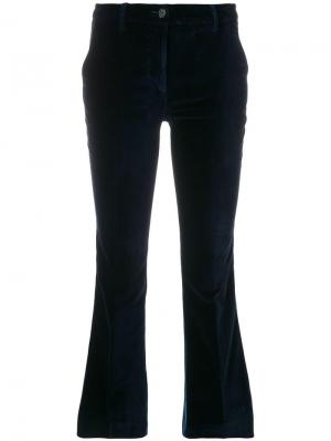 Укороченные брюки клеш Pt01. Цвет: синий
