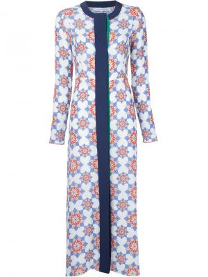 Star print long coat Jonathan Saunders. Цвет: белый