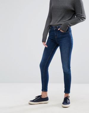 Суперзауженные укороченные джинсы с классической талией Fernham Jack Wills. Цвет: синий