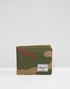 Бумажник камуфляжной расцветки Roy Herschel Supply Co. Цвет: зеленый
