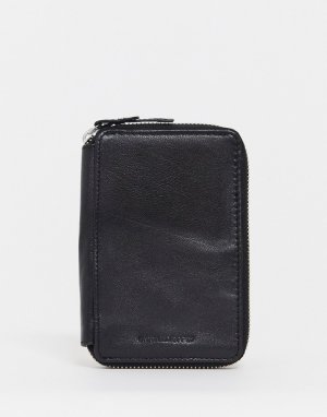 Черный дорожный бумажник с отделением для паспорта ASOS DESIGN