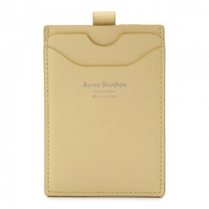 Кожаный футляр для кредитных карт Acne Studios. Цвет: жёлтый