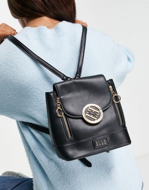 Черный мини рюкзак с логотипом Elle