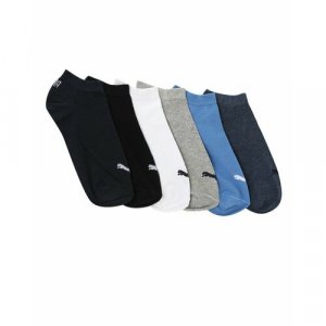 Носки , мультиколор, 6 пар PUMA. Цвет: черный/белый/серый/мультиколор/синий/голубой