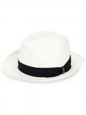 Классическая шляпа Panama Borsalino. Цвет: белый