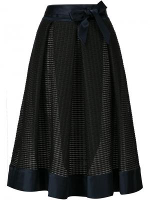 Плиссированная юбка миди Martin Grant. Цвет: чёрный