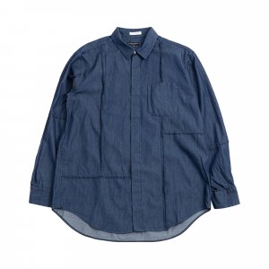 Комбинированная рубашка с коротким воротником , цвет Индиго Engineered Garments