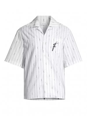 Полосатая рубашка с логотипом Camp , белый Ferragamo