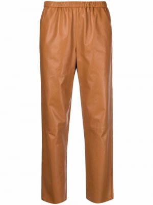 Кожаные спортивные брюки Drome. Цвет: коричневый