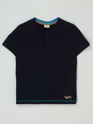 Рубашка Serafino из хлопка , темно-синий s.Oliver