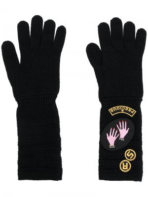 Перчатки с нашивками Sonia Rykiel. Цвет: чёрный