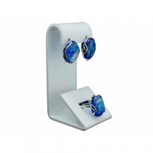Комплект бижутерии : серьги, кольцо, опал, искусственный камень, размер кольца 20, синий ForMyGirl. Цвет: синий