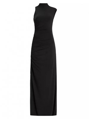 Платье из джерси с застежкой на повязку, черный Hervé Léger