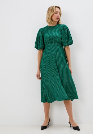 Платье Pieces. Цвет: зеленый