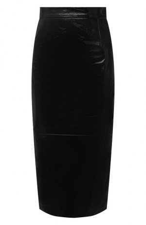 Кожаная юбка Khaite. Цвет: чёрный