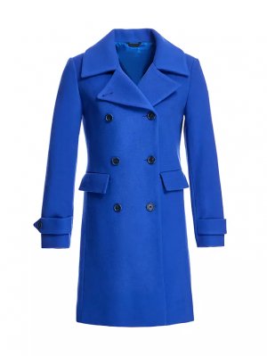 Двубортное шерстяное пальто , цвет cobalt Maximilian