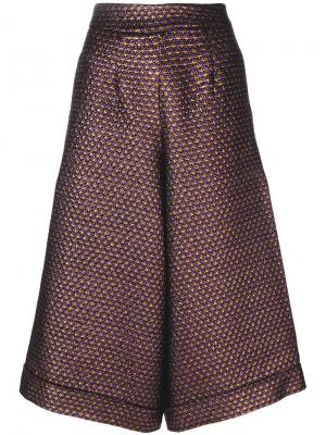 Расклешенные укороченные брюки Ultràchic. Цвет: розовый