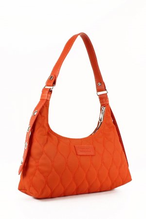 Женская сумка через плечо с вышивкой на поясе из парашютной ткани и сумка-багет (10686) , апельсин Luwwe Bags