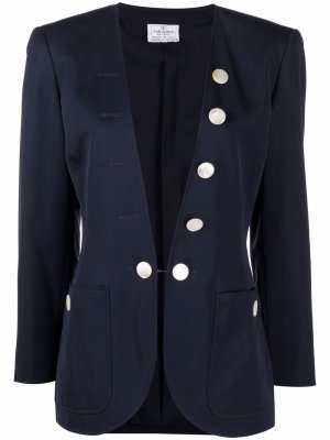 Пиджак 1970-х годов с контрастными пуговицами Valentino Pre-Owned. Цвет: синий