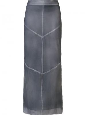 Длинная юбка с панельным дизайном Uma. Цвет: синий